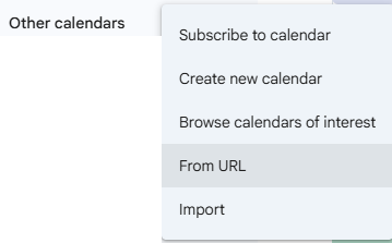 Adding Teamup Calendar to Google Calendar screenshot